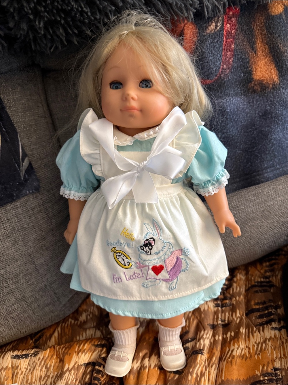 Disney Alice and Wonderland Doll in Light Blue Dress with White Apron